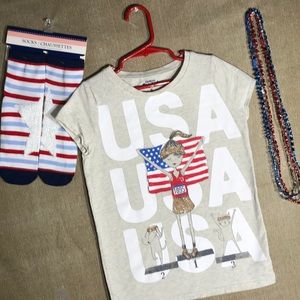 4/$20 ✅ Oshkosh USA Proud Tee!